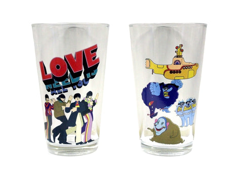 The Beatles Set of Two 16 oz Pint Glasses