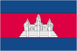 Cambodia 4" x 6" Flag