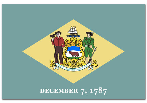 Delaware State  4" x 6" Flag