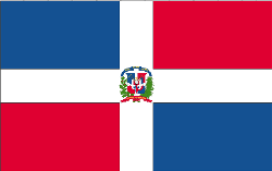 Dominican Republic 4" x 6" Flag