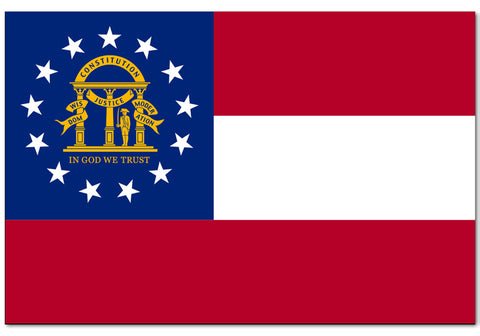 Georgia State  4" x 6" Flag