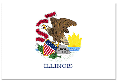 Illinois State  4" x 6" Flag