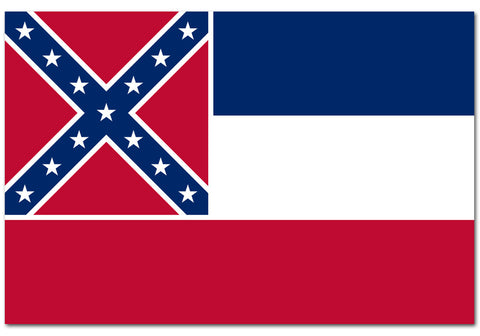 Mississippi State  4" x 6" Flag