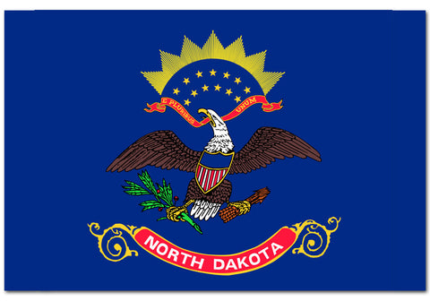 North Dakota State  4" x 6" Flag