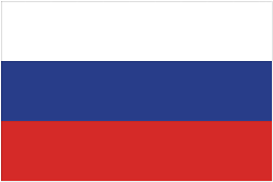 Russia 4" x 6" Flag