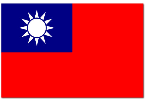 Taiwan 4" x 6" Flag