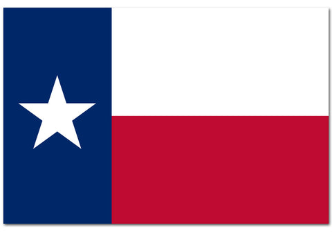 Texas State  4" x 6" Flag