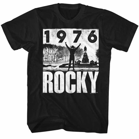 Rocky 1976 MGM* Licensed Black 100% Cotton T-Shirt
