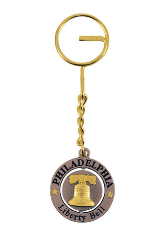 Liberty Bell Pewter Spinning Keychain