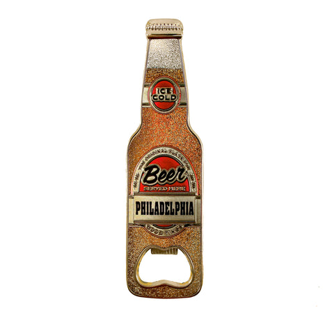 Philadelphia Beer Shaped Bottle Opener Magnet