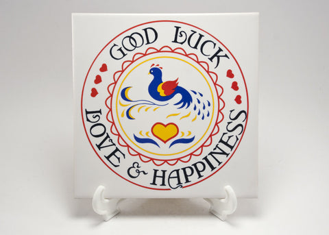 Good Luck, Love & Happiness CeramicTile