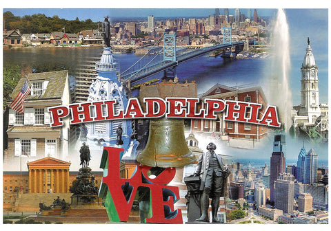 Greetings from Philadelphia Postcard (B)