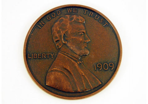 1909 Wheat Penny Jumbo Coin 3"
