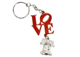 LOVE & Liberty Bell Dangle Keychain