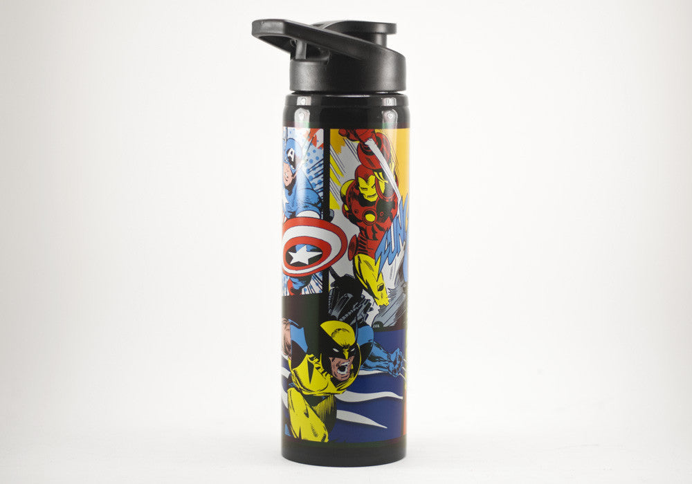 Marvel Universe Avengers Fearless Heroes 24 Oz Plastic Single Wall Water  Bottle