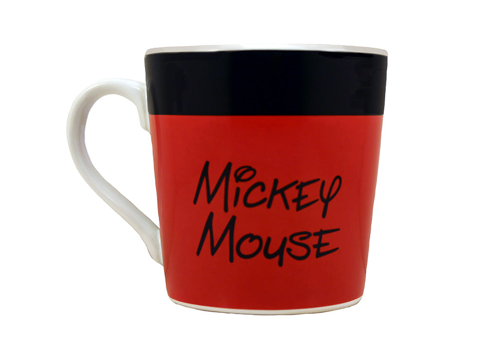 Disney Mickey Mouse Coffee Mug Black and Red 12 Oz