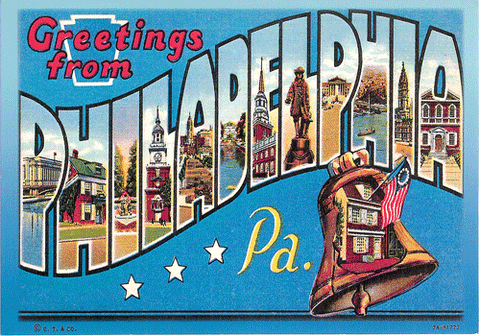 Philadelphia Vintage Greetings Post Card (A)