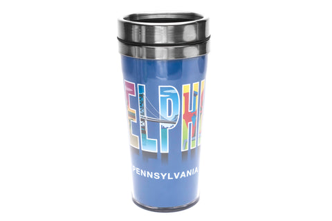 Philadelphia Pennsylvania Typography Travel Mug