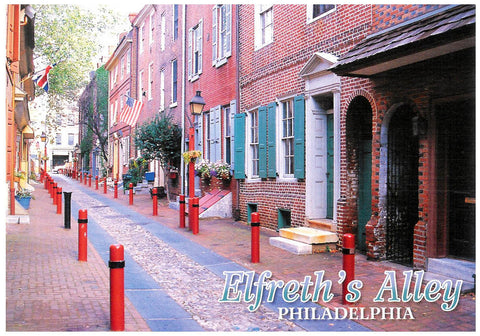 Philadelphia Elfreth's Alley Postcard (A)
