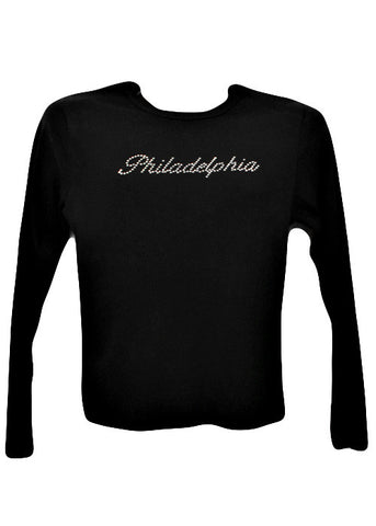 Philadelphia Rhinestone Long Sleeve Shirt