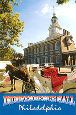 Independence Hall & Carriage Postcard