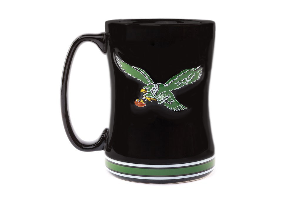 Philadelphia Eagles 15 Ounce Sculpted Logo Relief Coffee Mug