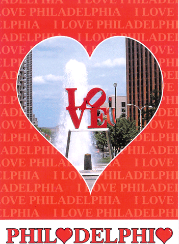LOVE  Philadelphia Postcard