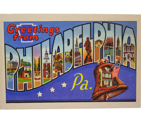 Philadelphia Vintage Greetings Postcard (B)