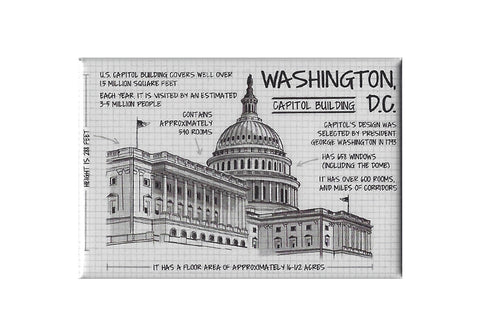 Washington D.C. Capitol Building Magnet