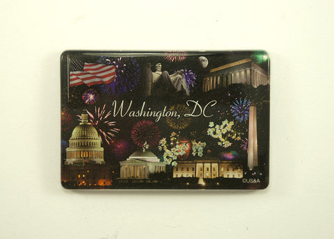 Washington DC Fireworks Lucite Magnet