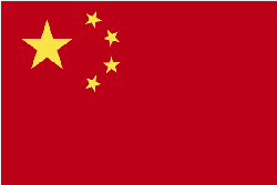 China 4" x 6" Flag