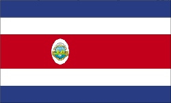 Costa Rica 4" x 6" Flag