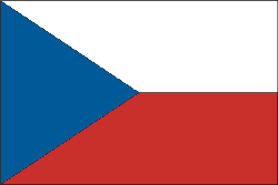 Czech Republic 4" x 6" Flag
