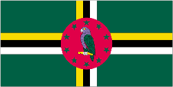 Dominica 4" x 6" Flag