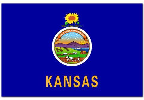 Kansas State  4" x 6" Flag