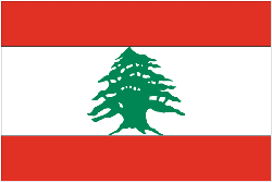 Lebanon 4" x 6" Flag