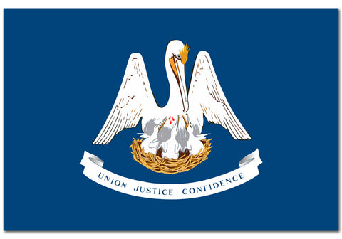 Louisiana State  4" x 6" Flag