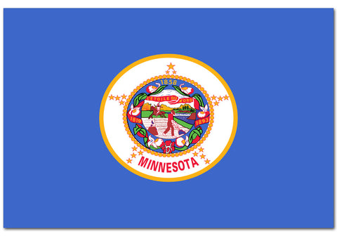 Minnesota State  4" x 6" Flag