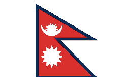 Nepal 4" x 6" Flag
