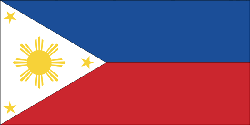 Philippines 4" x 6" Flag