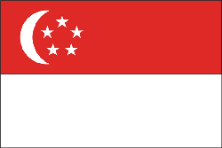 Singapore 4" x 6" Flag