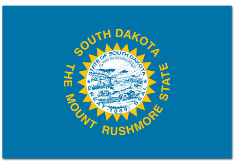 South Dakota State  4" x 6" Flag