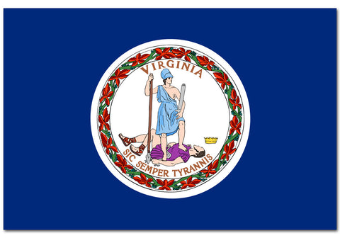 Virginia State  4" x 6" Flag