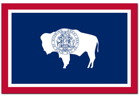 Wyoming State  4" x 6" Flag