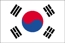 South Korea 4" x 6" Flag