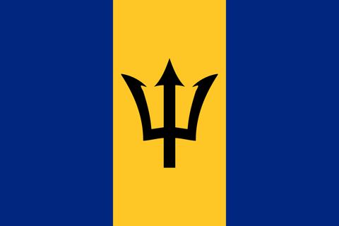 Barbados 4" x 6" Flag