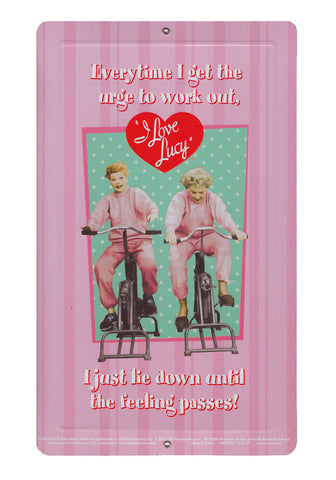 I Love Lucy "Work Out" Mini Tin Sign