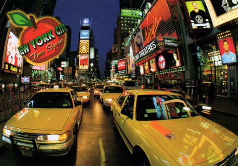 New York Times Square at Night Postcard