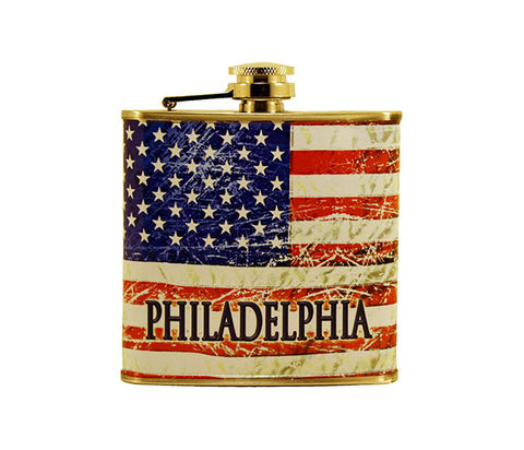 Distressed American Flag Flask