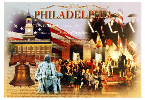 Philadelphia Historic Photo Collage Postcard